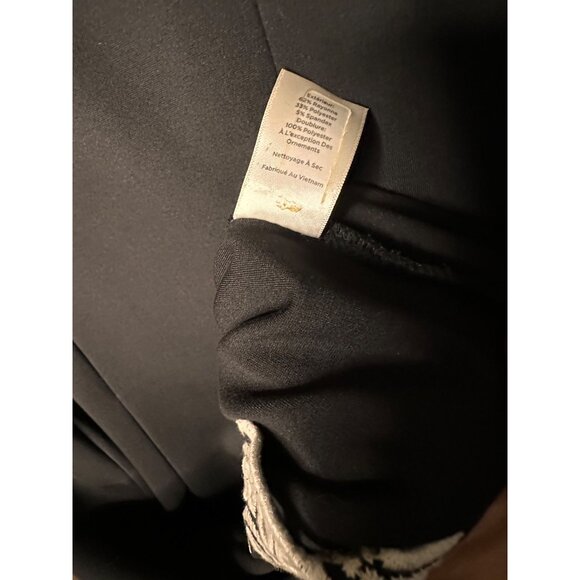 Talbots Black Dress with Cream Lace Trim - Picture 10 of 11